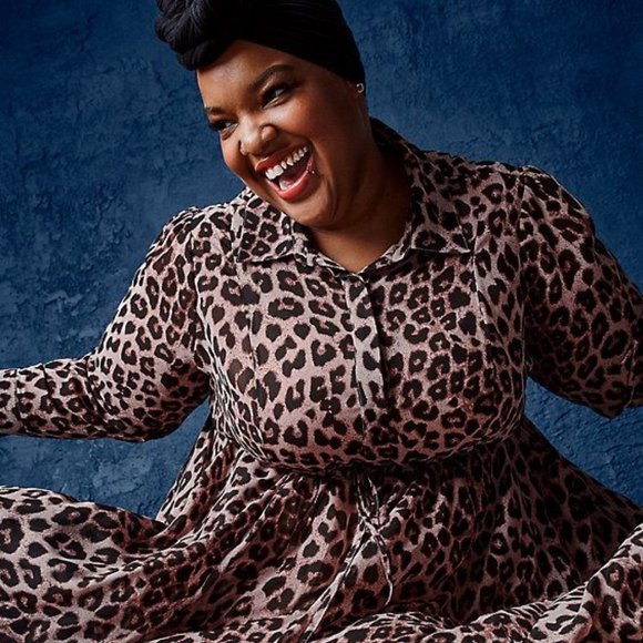 Torrid Leopard Print Midi Dress - Picture 8 of 9